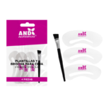 Set de 3 Plantillas y Brocha para Ceja And