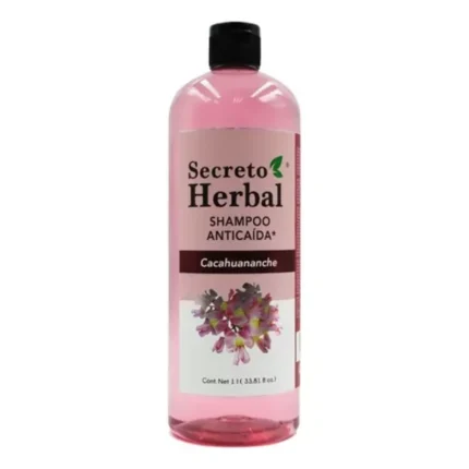 Shampoo Cacahuananche Anticaída 1L Secreto Herbal Árbol Verde